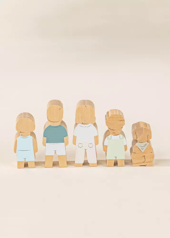 Coco Village Set of 5 Family Wooden Dollhouse characters Soap - Image 13