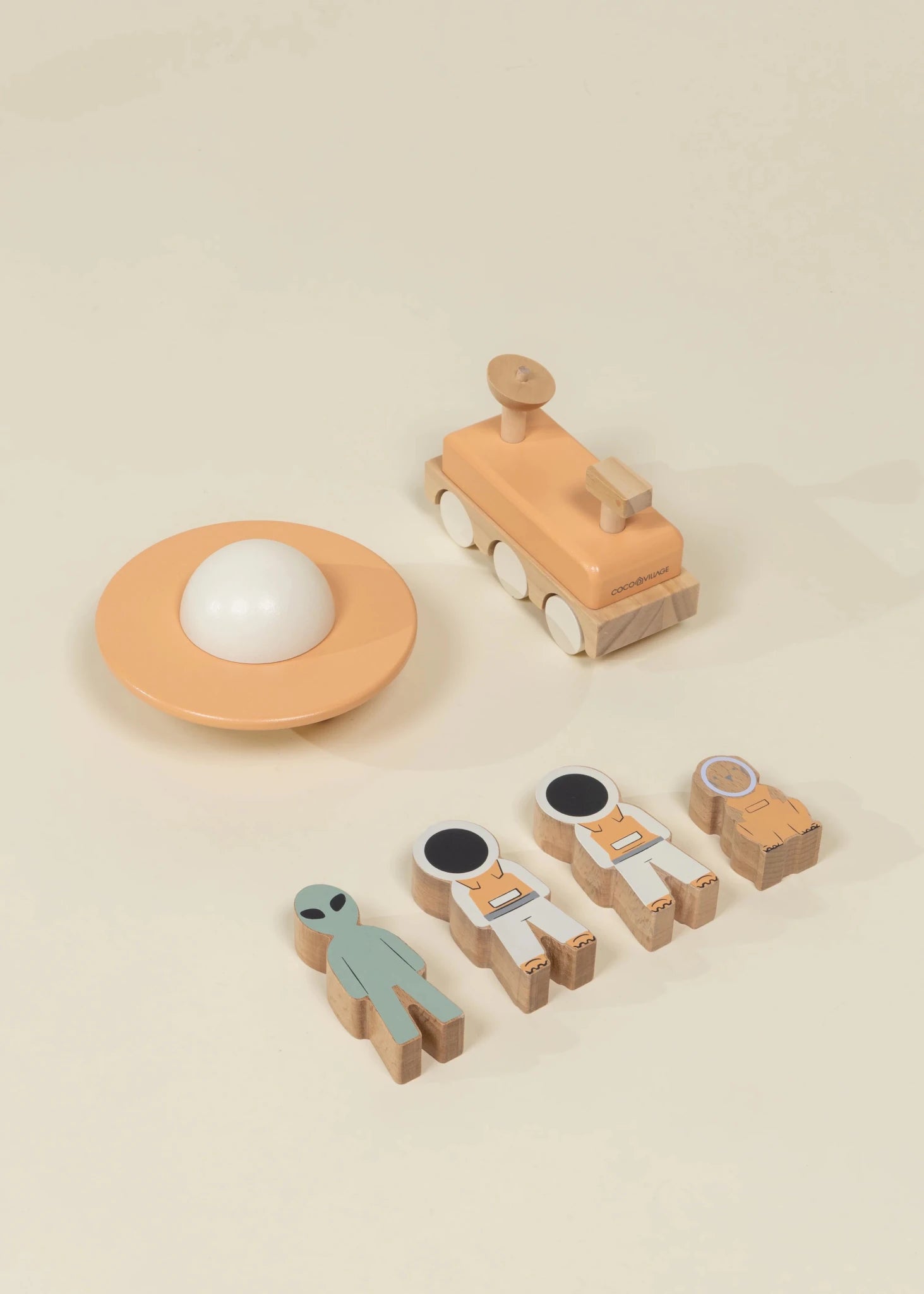 Coco Village Oversized Wooden Space Station Playset Toy - Image 5
