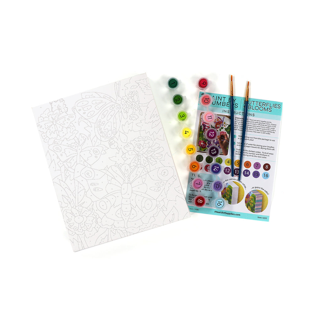 Bright Stripes iHeartArt Paint By Numbers- Butterflies + Blooms Brush - Image 14