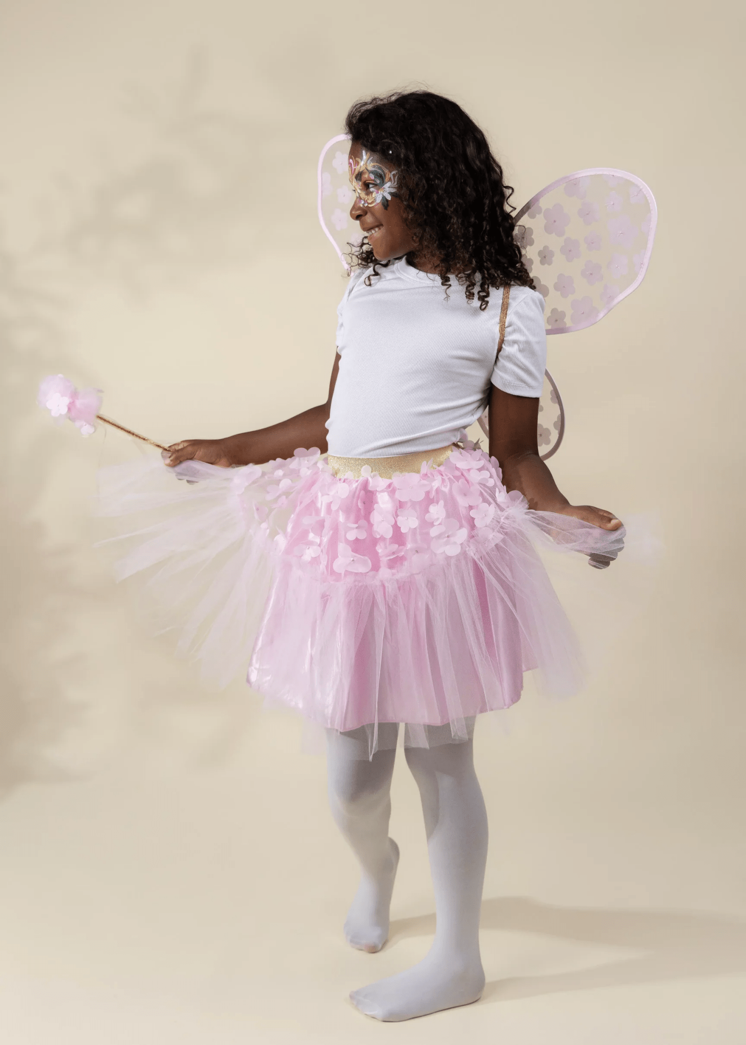 Coco Village Flower Tutu, Wings & Wand Costume 7-8Y Toy - Image 2