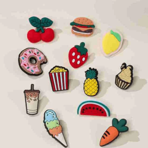 Coco Village Set of 12 Foodie Charms Pin Bag