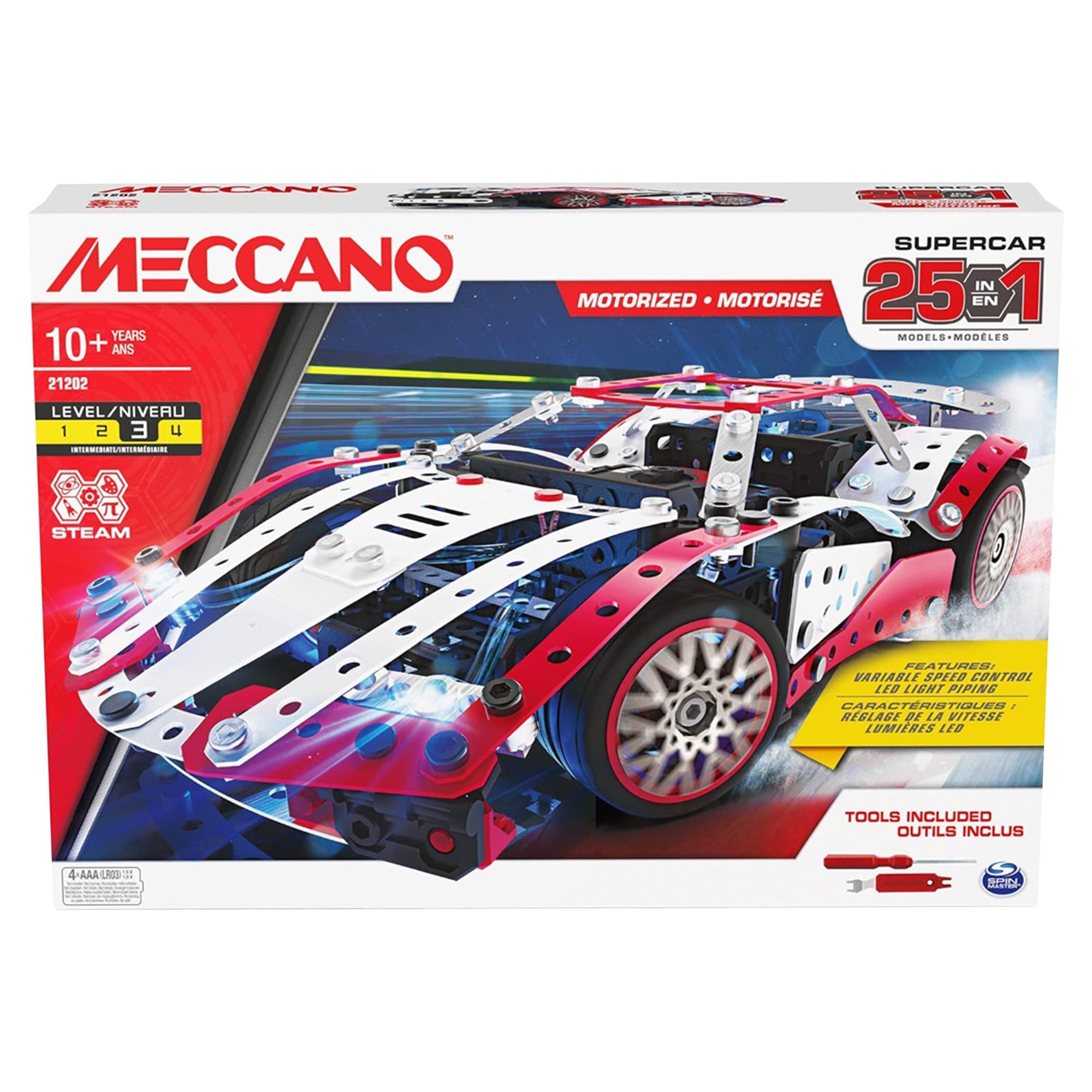 Meccano 25 Multi Model Set - Supercar Toy
