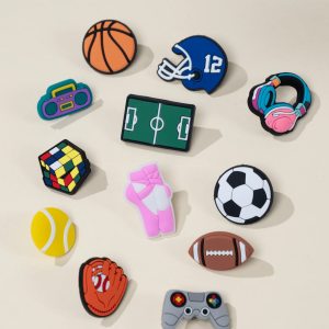 Coco Village Set of 12 Sports & Activities Charms Pin Bag