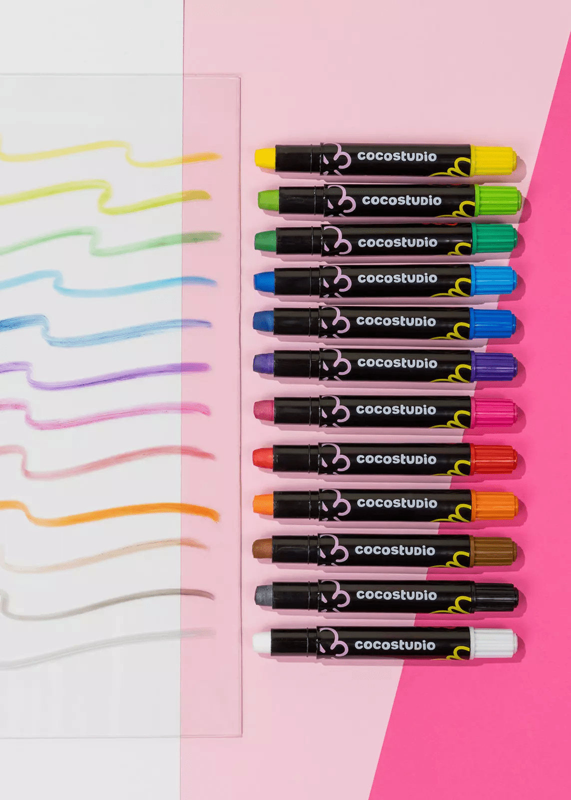 Coco Village Erasable Silky Window Crayons - 12 colors Toy - Image 2
