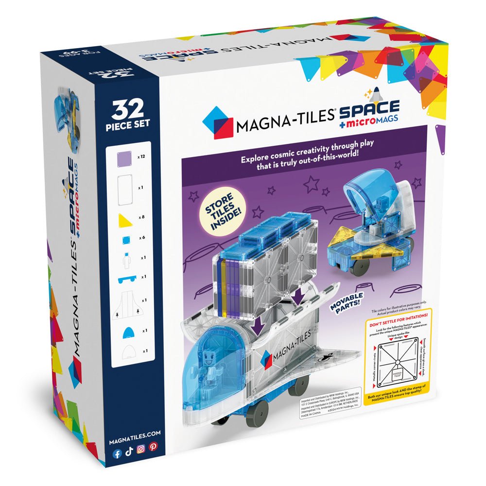 MAGNA-TILES® Space 32-Piece Construction Set Capsule - Image 2