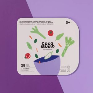 Coco Village My First Coloring Book-Fruits&Vegetables(28 pages) Basket