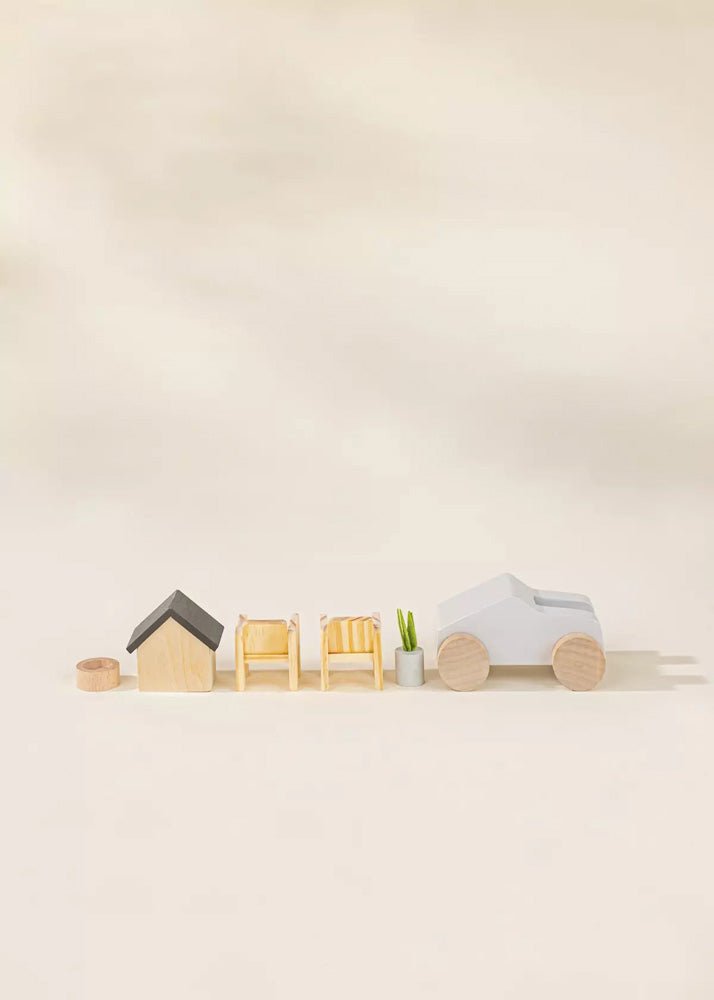 Coco Village Wooden Doll House Outdoor Furniture (8pcs) Bowl - Image 4