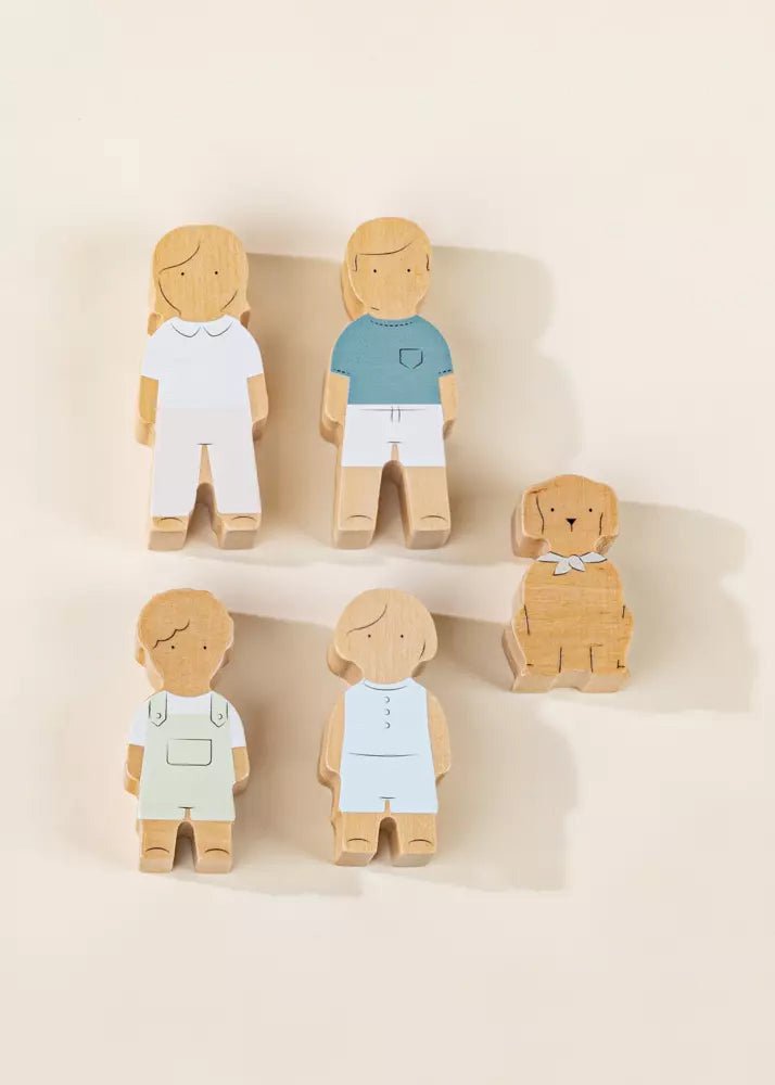 Coco Village Set of 5 Family Wooden Dollhouse characters Soap - Image 8