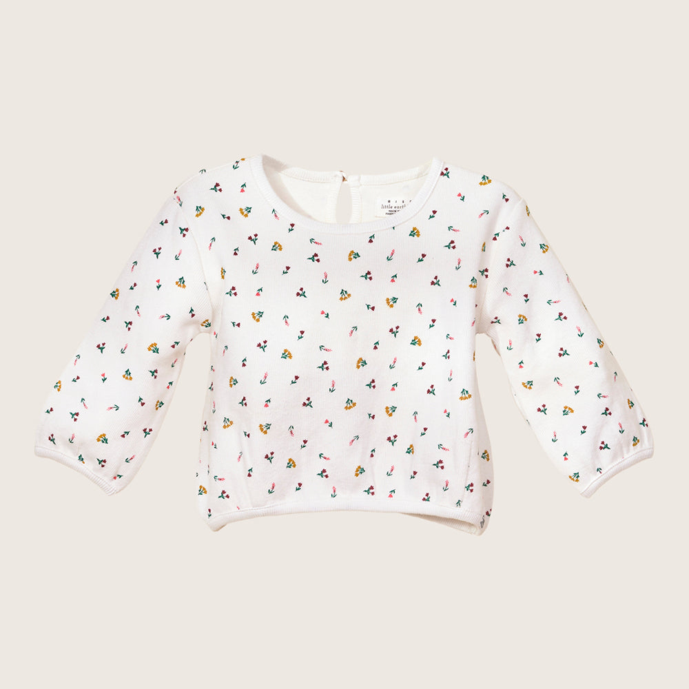 rise little earthling Crew Graphic Top - Obsidian / 12-18m