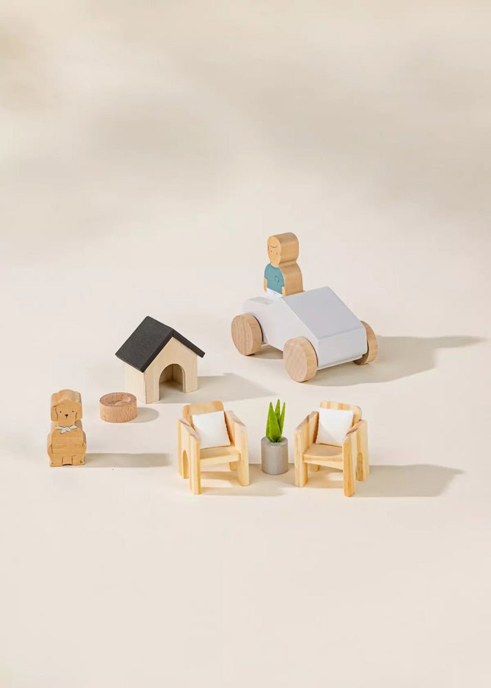 Coco Village Wooden Doll House Outdoor Furniture (8pcs) Bowl - Image 2