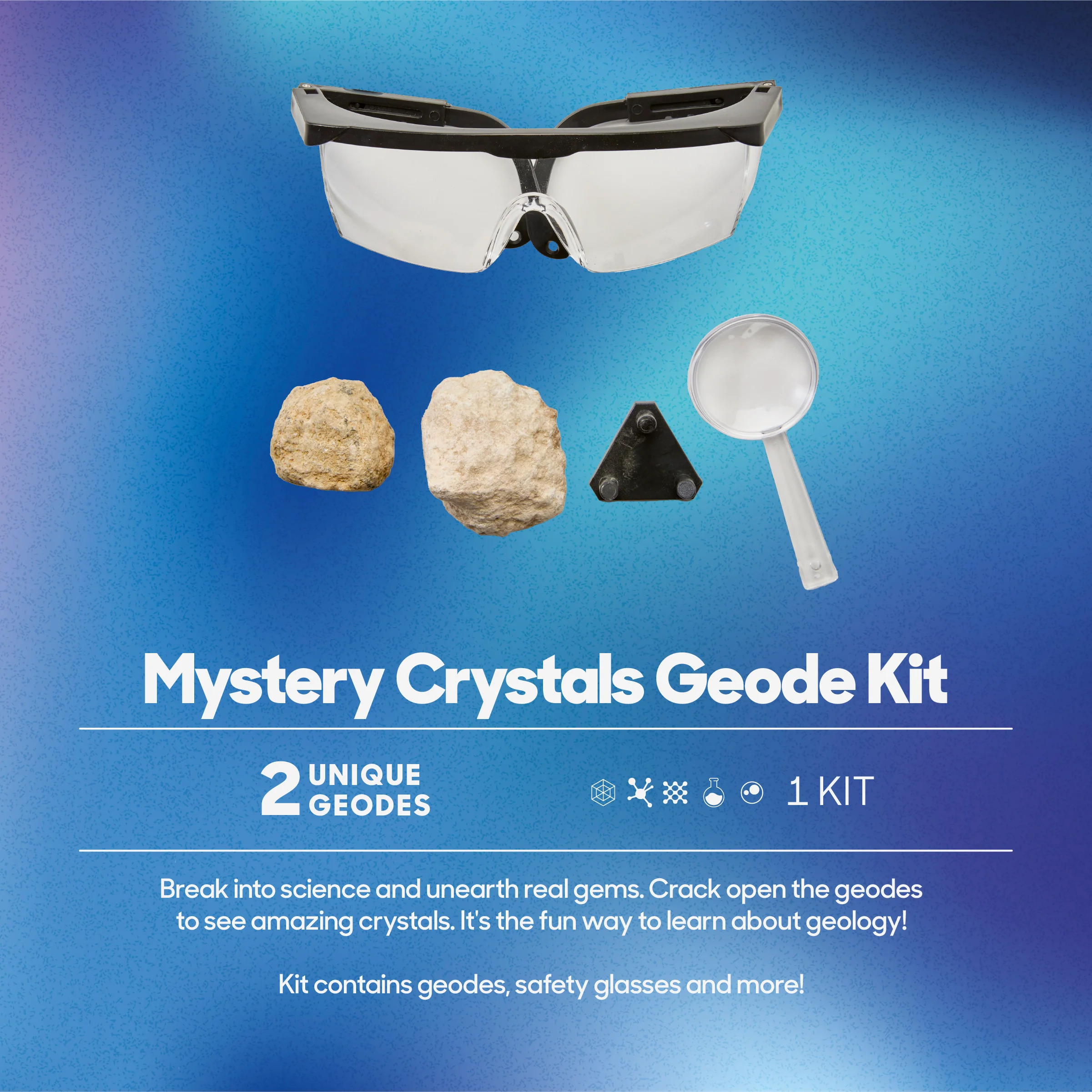 Discovery Toy Mystery Crystals Geode Excavation 2pc Glass - Image 5