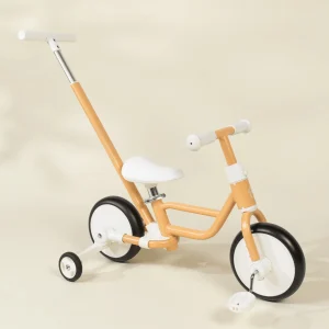Coco Village 4-in-1 Tricycle with Push Handle & Training Wheels - Grapefruit Bike