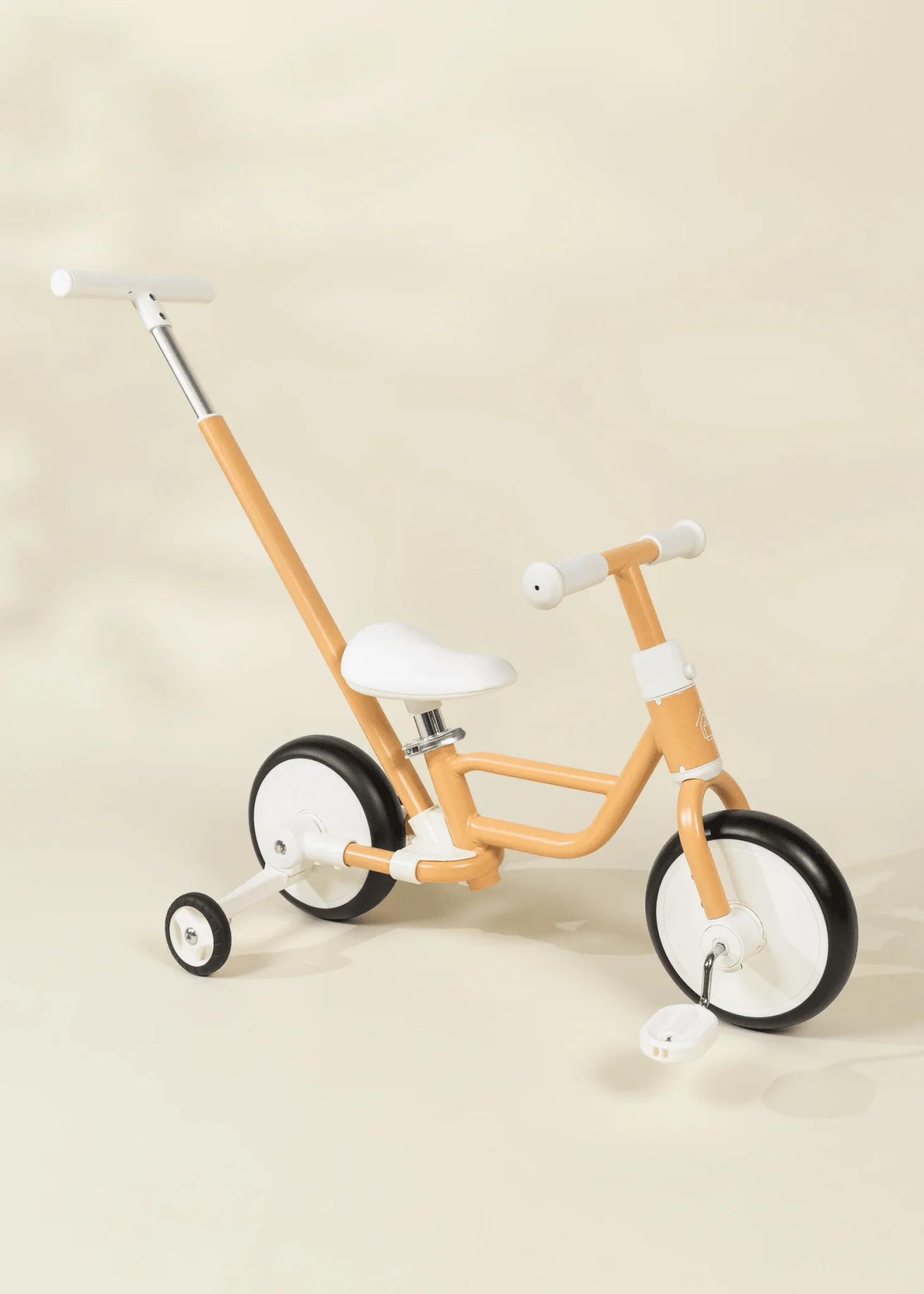Coco Village 4-in-1 Tricycle with Push Handle & Training Wheels - Grapefruit Bike