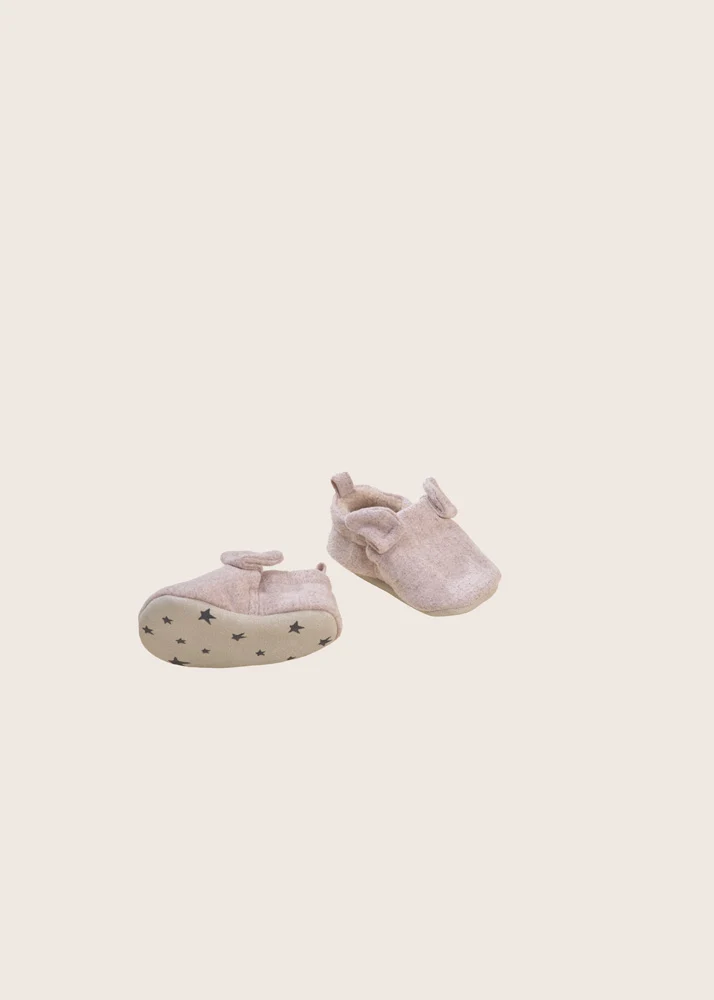 rise little earthling Slide Ons With Ears - Oatmeal / 0-3m - Image 2