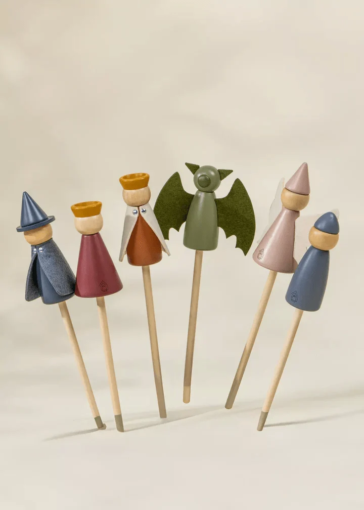 Coco Village Set of 6 Wooden Puppets Toy