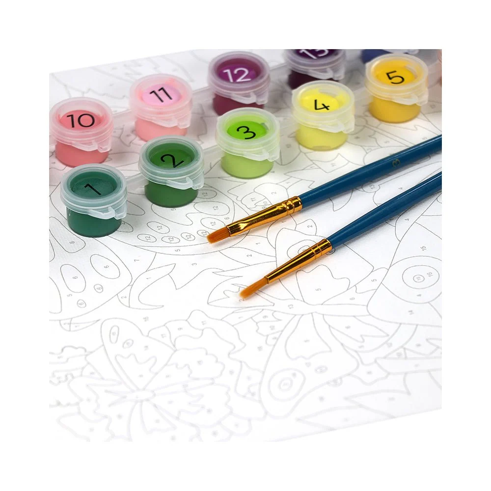 Bright Stripes iHeartArt Paint By Numbers- Butterflies + Blooms Brush - Image 6