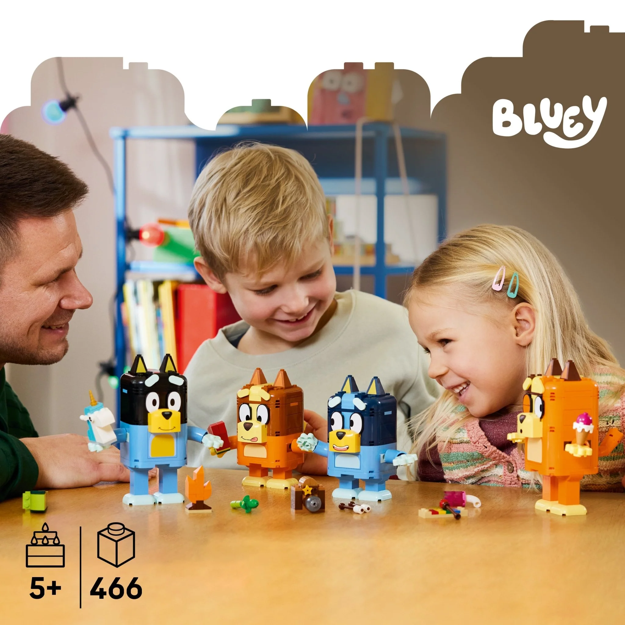 LEGO® Bluey Brick-Built Bluey Family 11217 Toy - Image 3