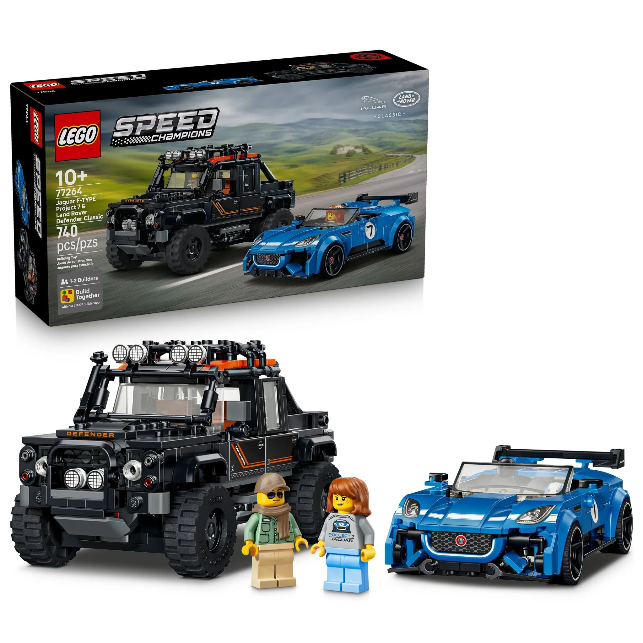 LEGO® Speed Champions Jaguar Project 7 & Land Rover Defender 77264 Toy