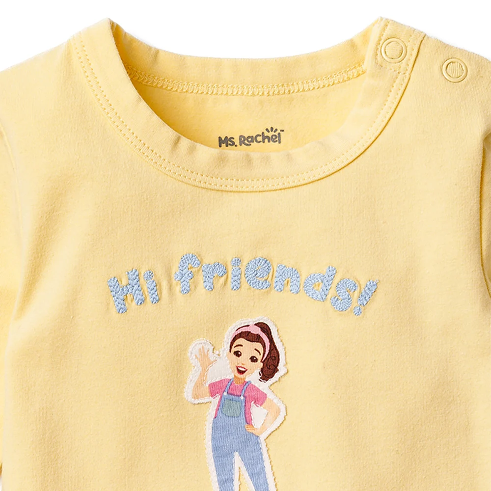 Ms.Rachel Long Sleeve Bodysuit - White/Red / 12-18m - Image 9