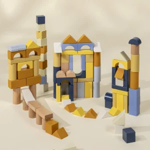 Coco Village Wooden Construction Blocks Set - 100pcs Lid