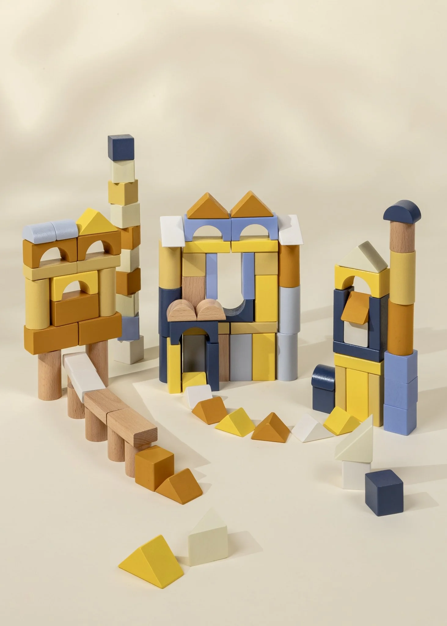 Coco Village Wooden Construction Blocks Set - 100pcs Lid