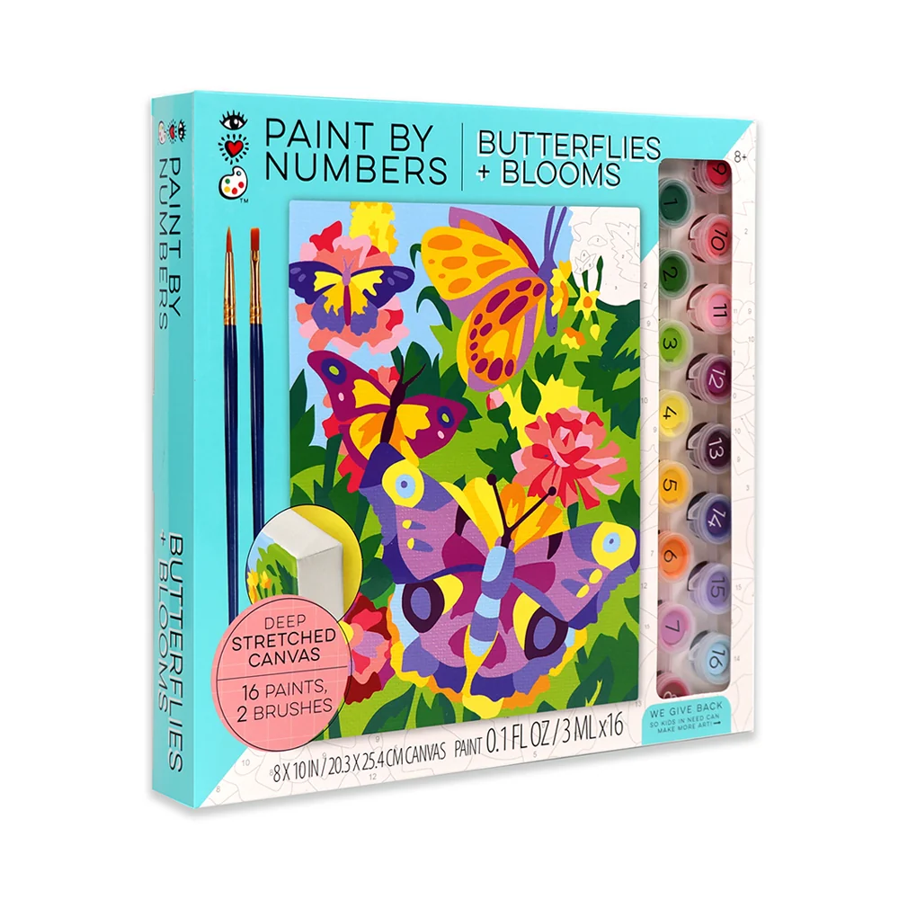 Bright Stripes iHeartArt Paint By Numbers- Butterflies + Blooms Brush - Image 9