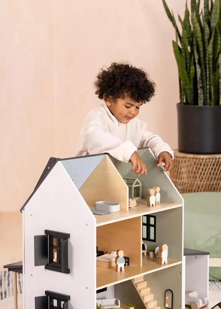 Coco Village Wooden Doll House Kitchen Furniture (12 pcs) Chair - Image 19