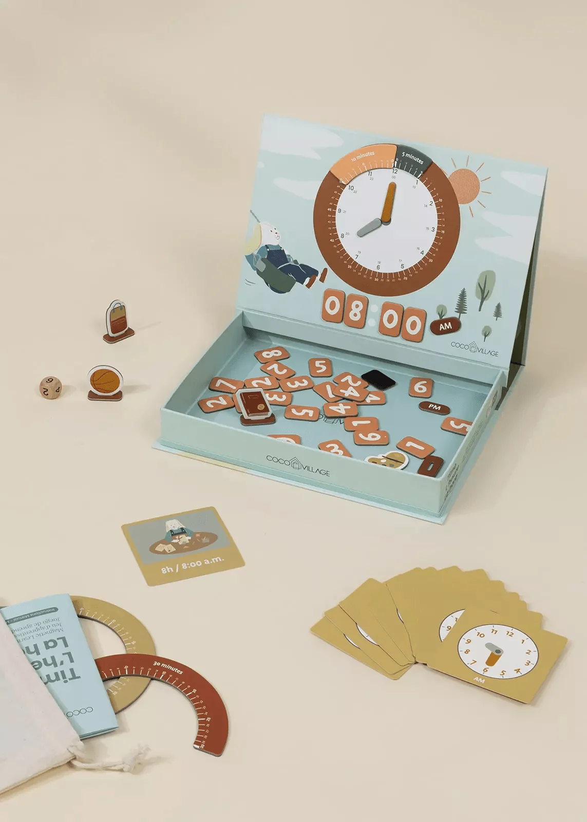 Coco Village Magnetic Learning Playset – Time Toy - Image 2