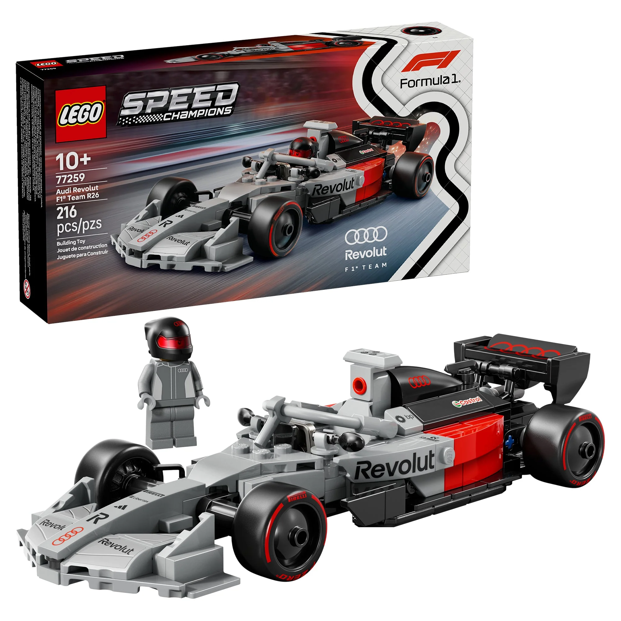LEGO® Formula 1 LEGO® Speed Champions Audi Revolut F1 Team R26 Race Car 77259 Toy