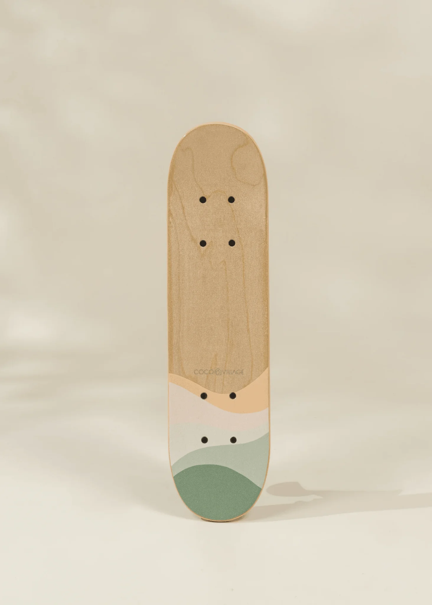 Coco Village Kids’ Wooden Classic Skateboard – Rolling Frogs Toy - Image 2