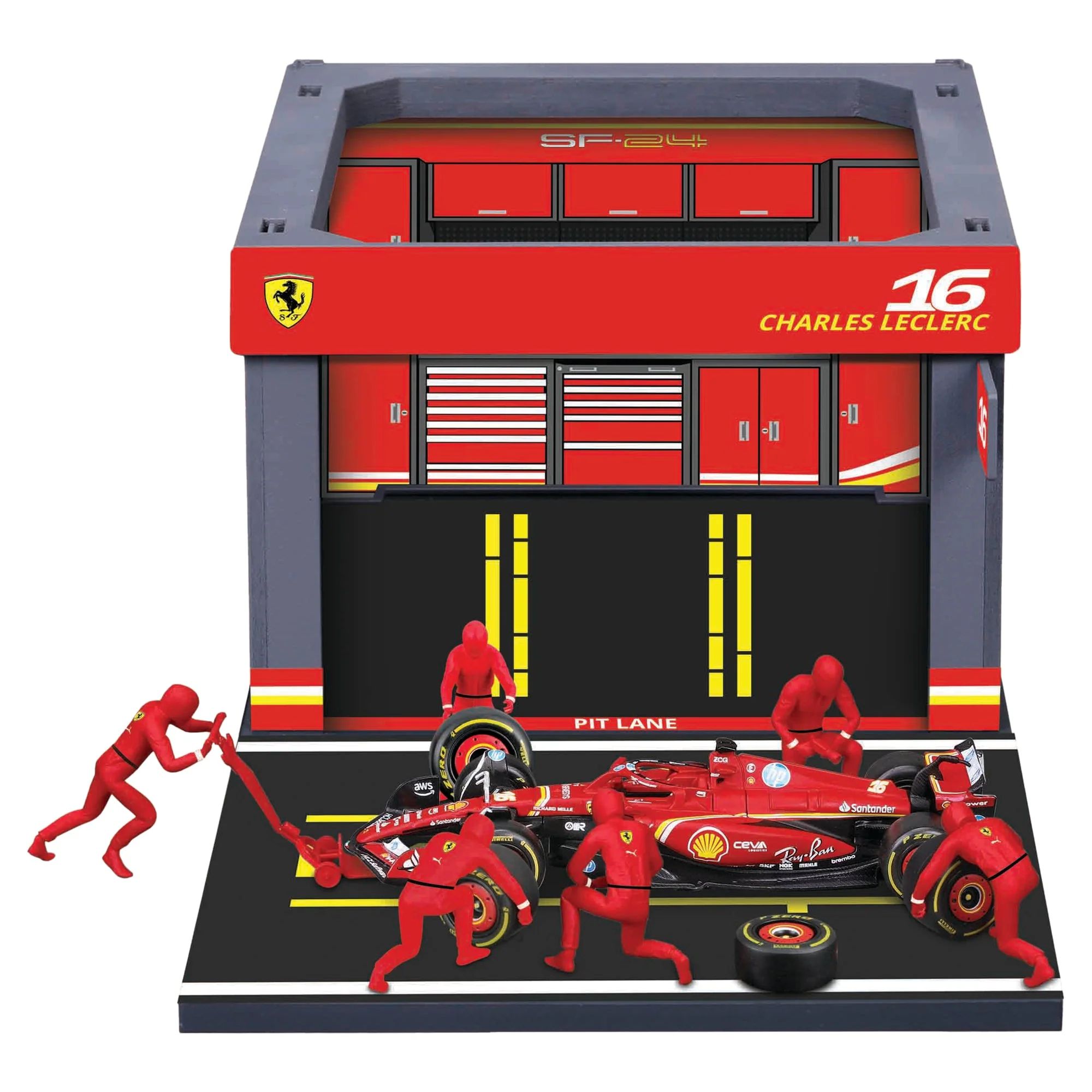 Maisto Diecast Maisto 1:43 F1 SFR Ferrari SF24 PitPass Leclerc#16 Scale