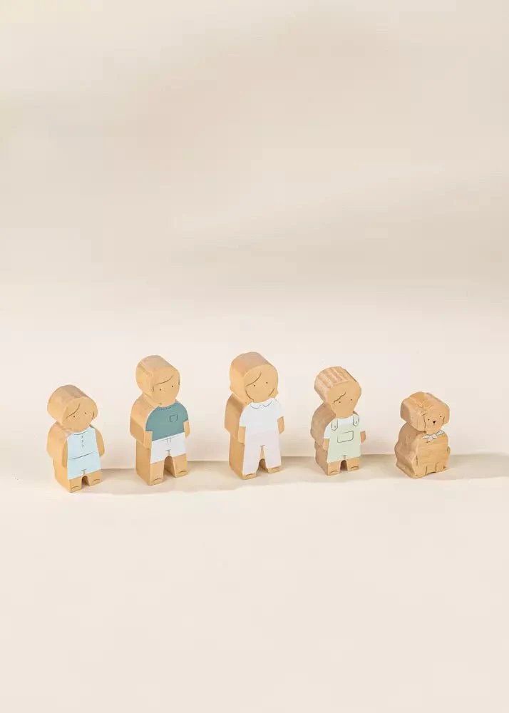 Coco Village Set of 5 Family Wooden Dollhouse characters Soap - Image 6