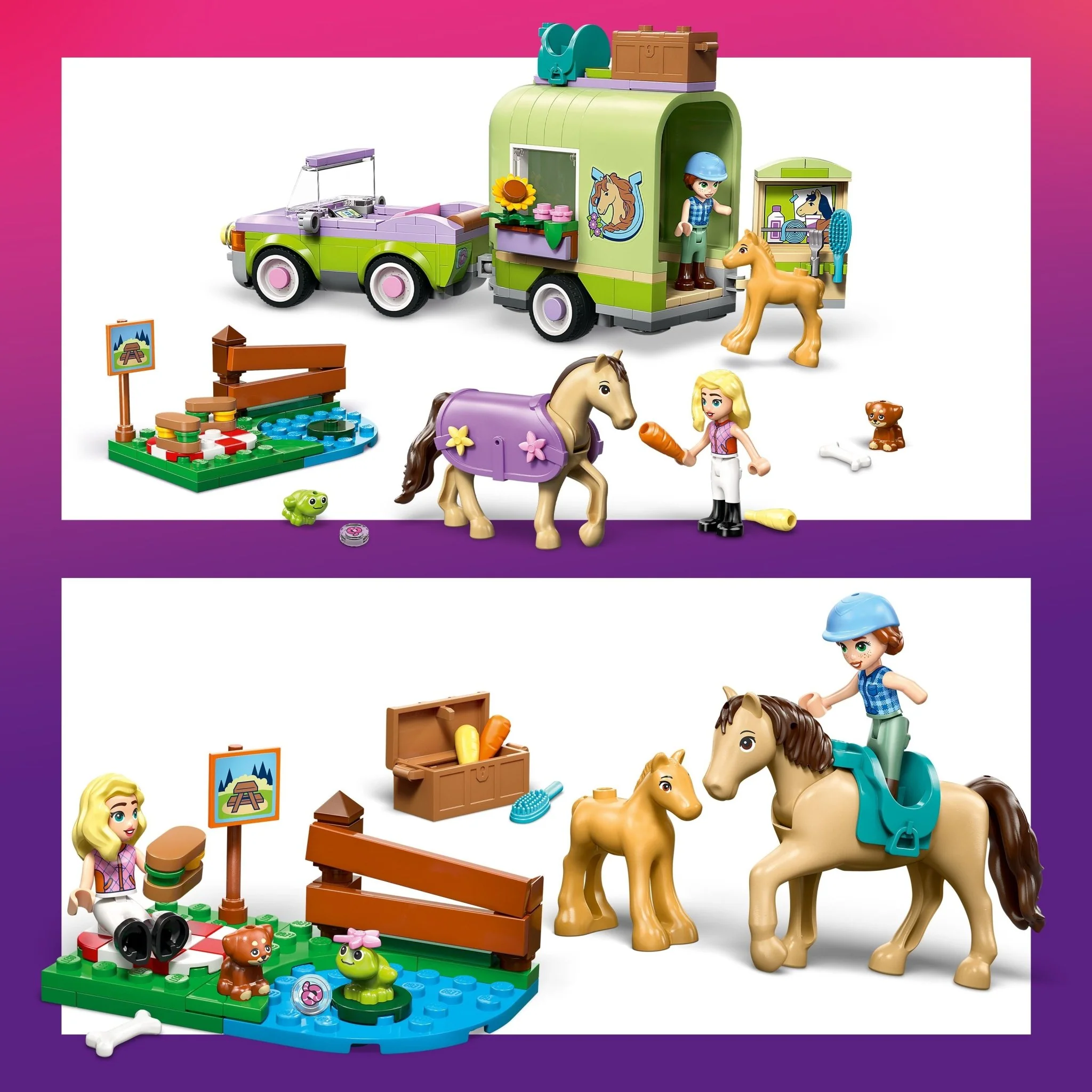 LEGO® Friends LEGO® Horse & Baby Foal Trailer 42695 Toy - Image 4
