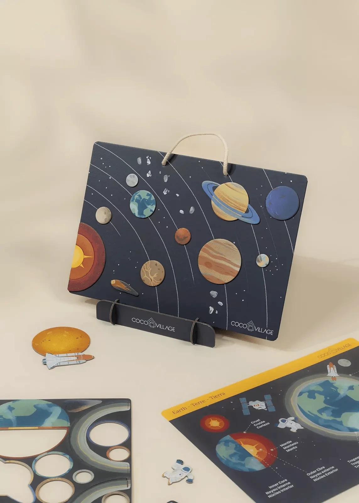 Coco Village Magnetic Interactive Board – Space Adventure (Multi Language) Puzzle