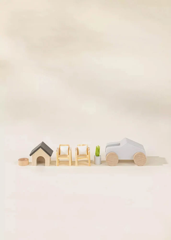 Coco Village Wooden Doll House Outdoor Furniture (8pcs) Bowl - Image 12