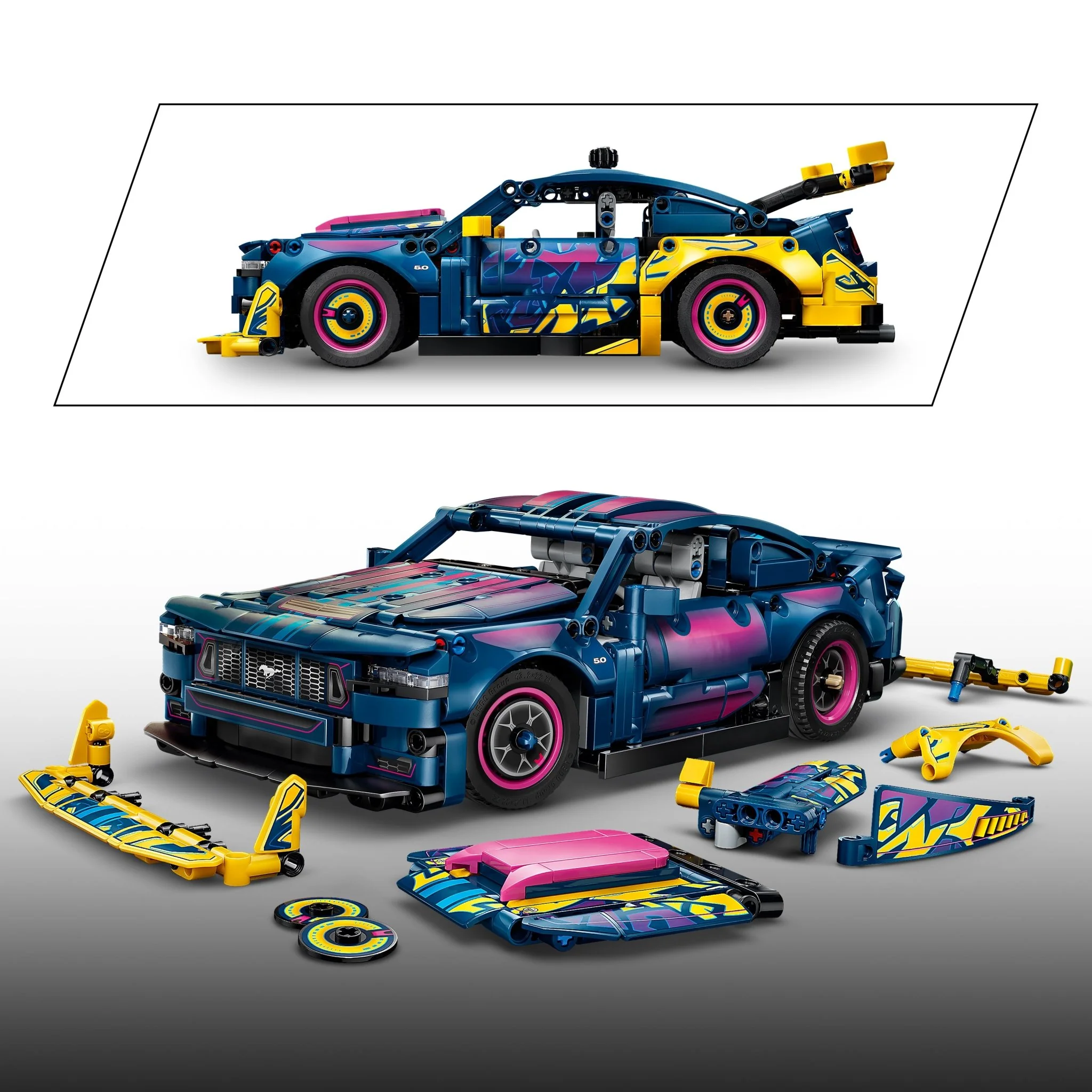 LEGO® Technic Custom Garage Ford Mustang GT Car 42236 Toy - Image 4