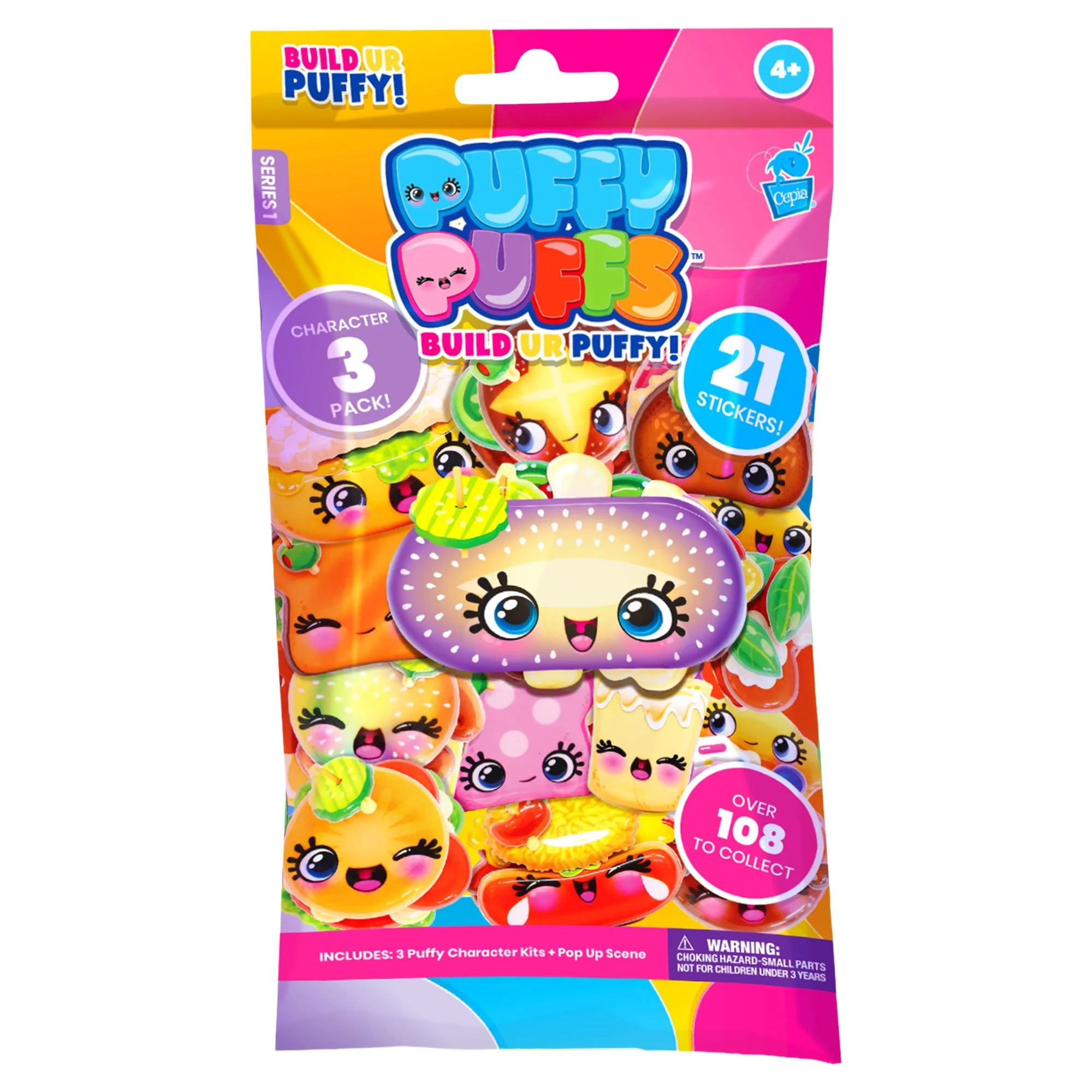 Puffy Puffs 3-Piece Mystery Bag Cream