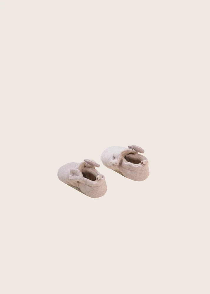 rise little earthling Slide Ons With Ears - Oatmeal / 0-3m - Image 3
