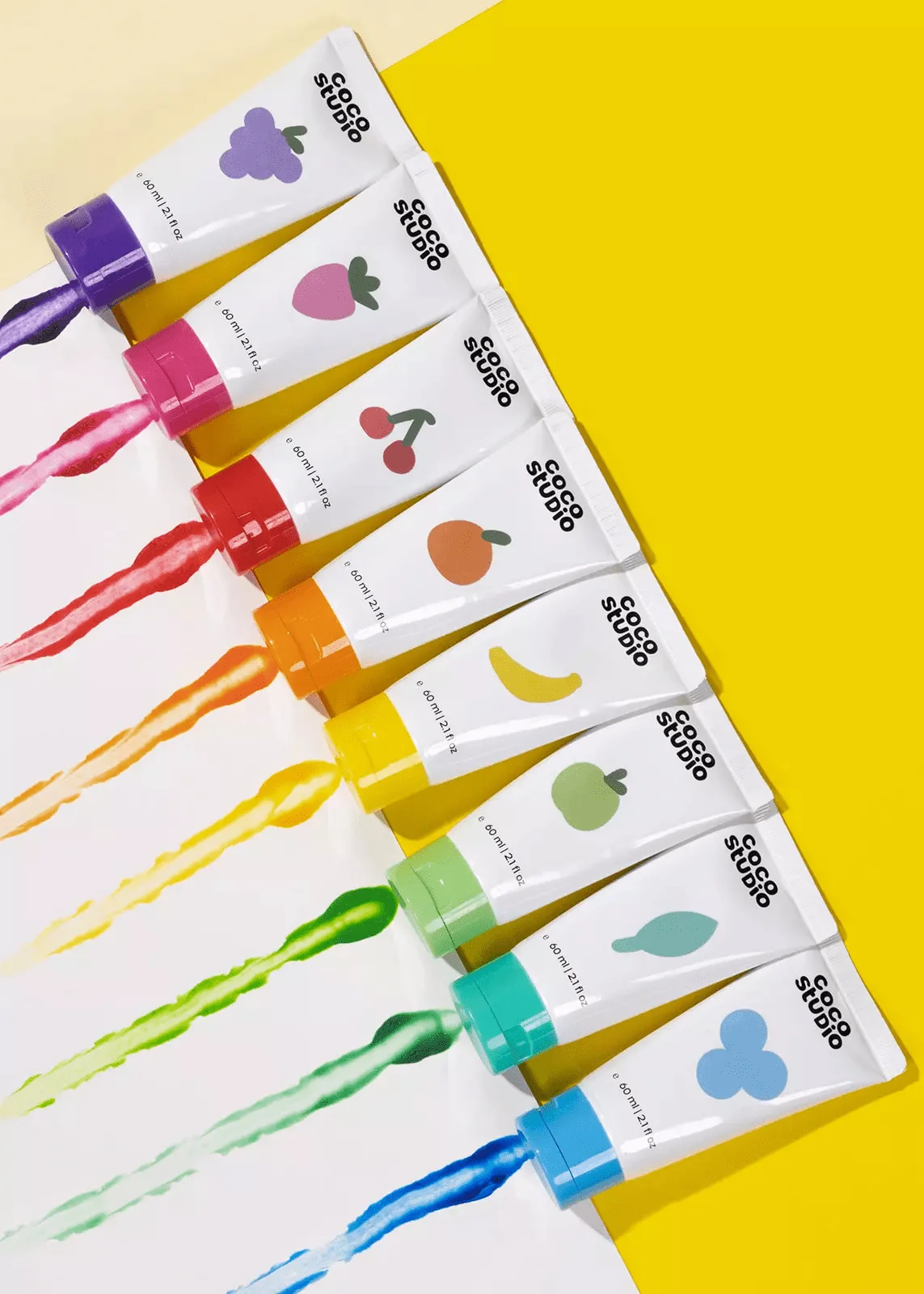 Coco Village Coco Studio Scented Fingerpaint Set - 8 colors Fragrance - Image 3